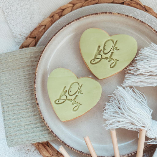 Heart Shaped Oh Baby Biscuits