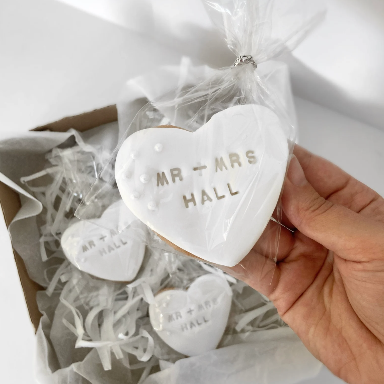 Wedding Favour Heart Biscuits