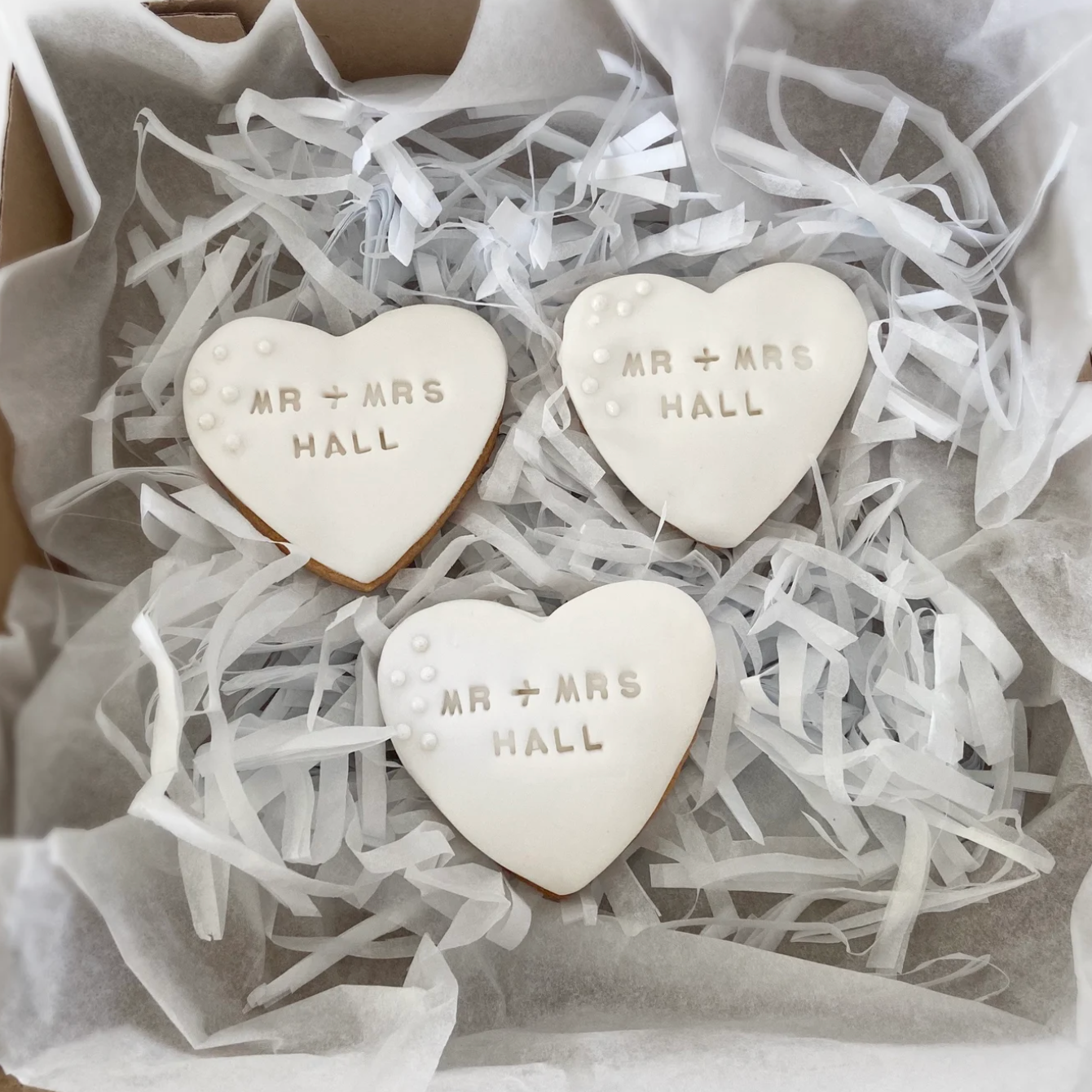 Wedding Favour Heart Biscuits