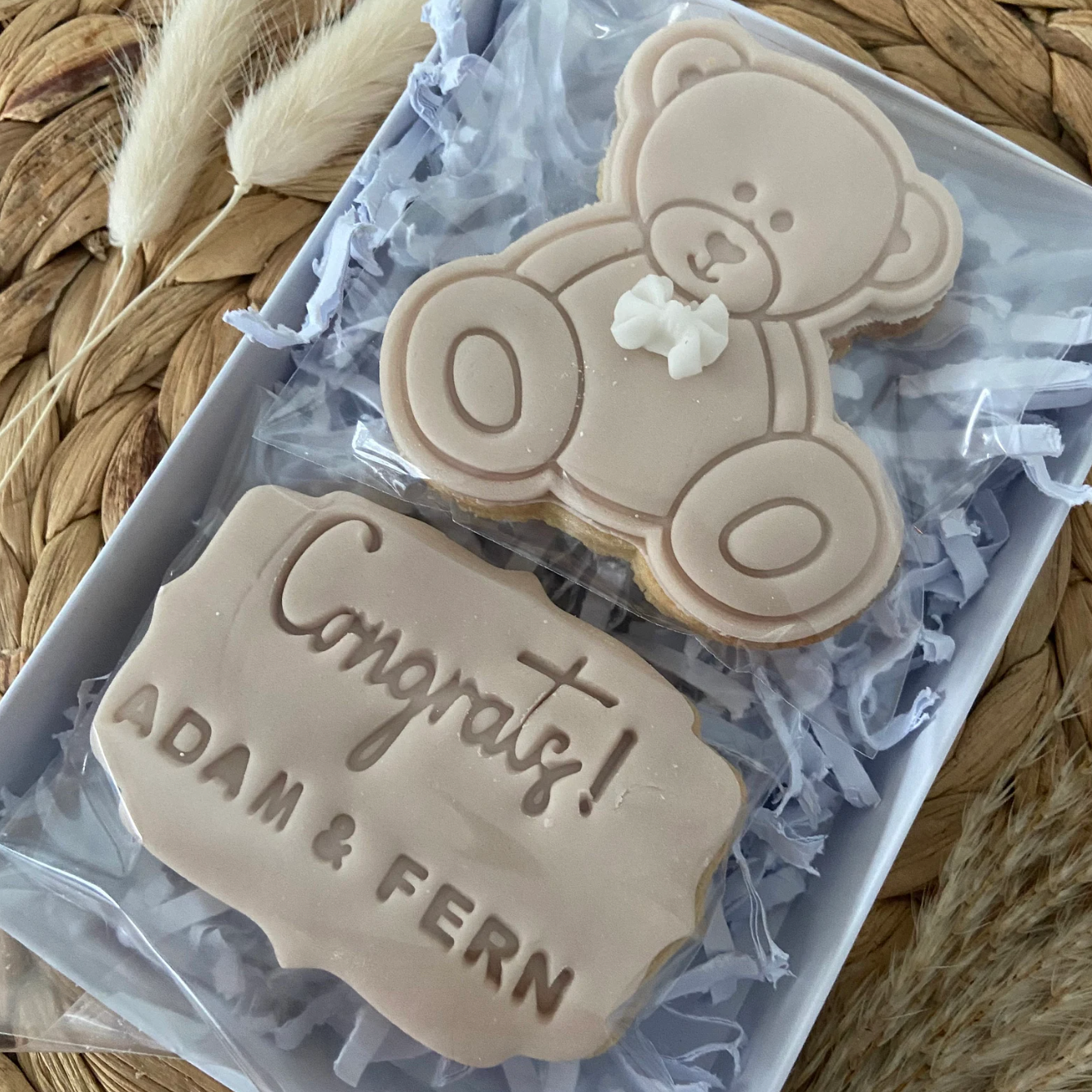 Teddy Bear Shaped Baby Biscuit Set