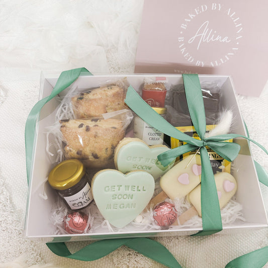 get well soon afternoon tea hamper/ Home made /Personalised Biscuits / Birthday / Brownie Hamper/ Afternoon tea hamper / COPY