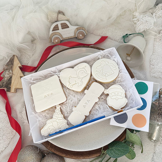 Elf on the Shelf Paint Your Own Biscuits, personalised Cookie Treat Box