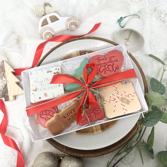 Merry Christmas Thank you Teacher biscuits , Teacher gifts , personalised teacher Christmas presents